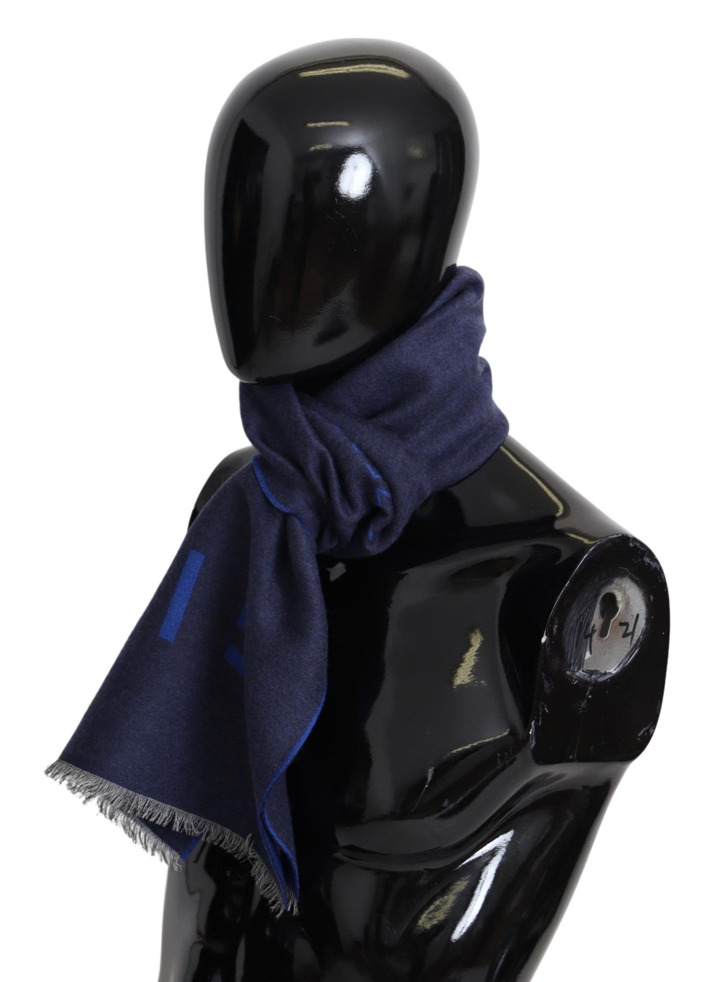 Givenchy Blue Wool Unisex Winter Warm Scarf Wrap Shawl