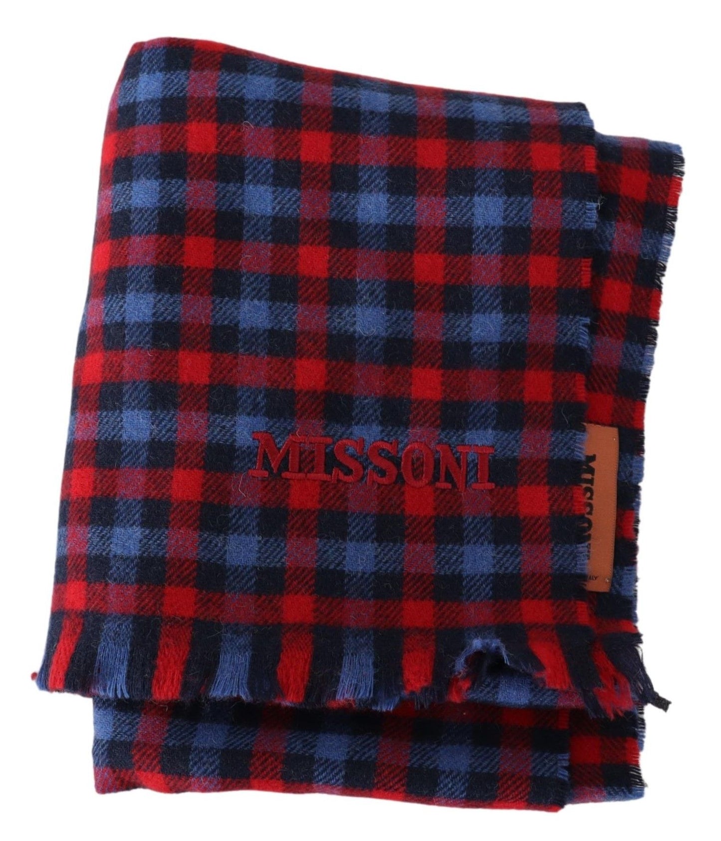 Missoni Multicolor Check Wool Unisex Neck Wrap Shawl