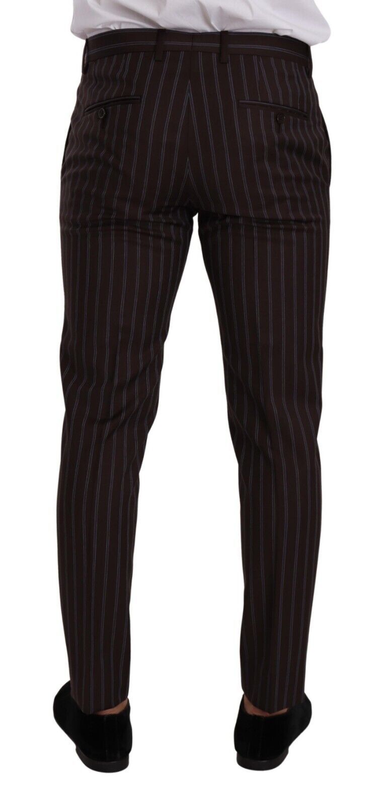 Dolce & Gabbana Bordeaux MARTINI Striped Slim Fit 2 Piece Suit