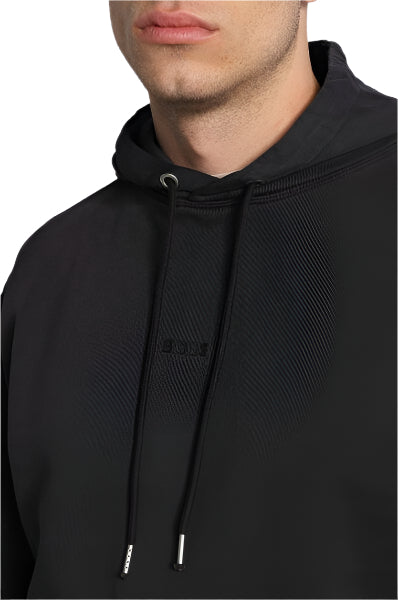Hugo Boss Elegant Dark Blue Cotton Hooded Sweatshirt