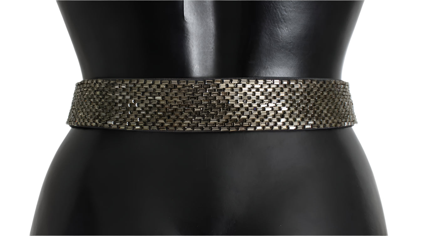 Dolce & Gabbana Crystal Buckle Sequined Waist Belt