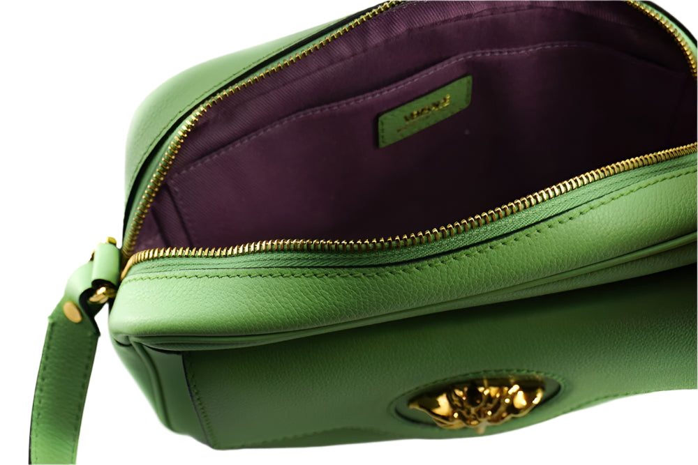 Versace Elegant Mint Green Leather Camera Case Bag