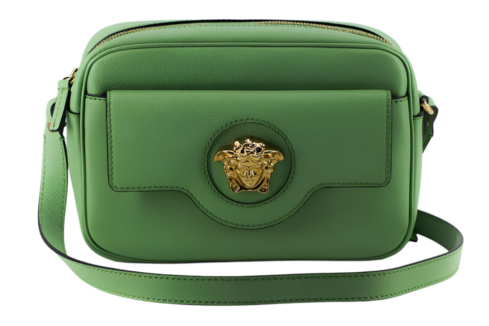 Versace Elegant Mint Green Leather Camera Case Bag