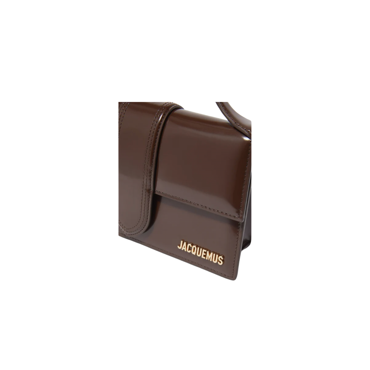 Jacquemus Shiny Brown Leather Handbag
