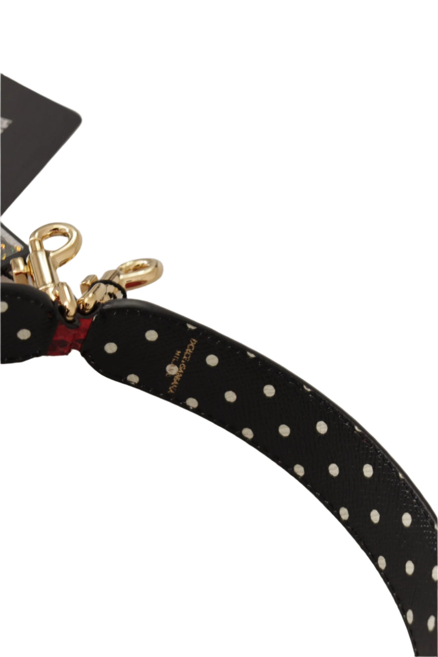 Dolce & Gabbana Red Python Leather Crystals Reversible Shoulder Strap