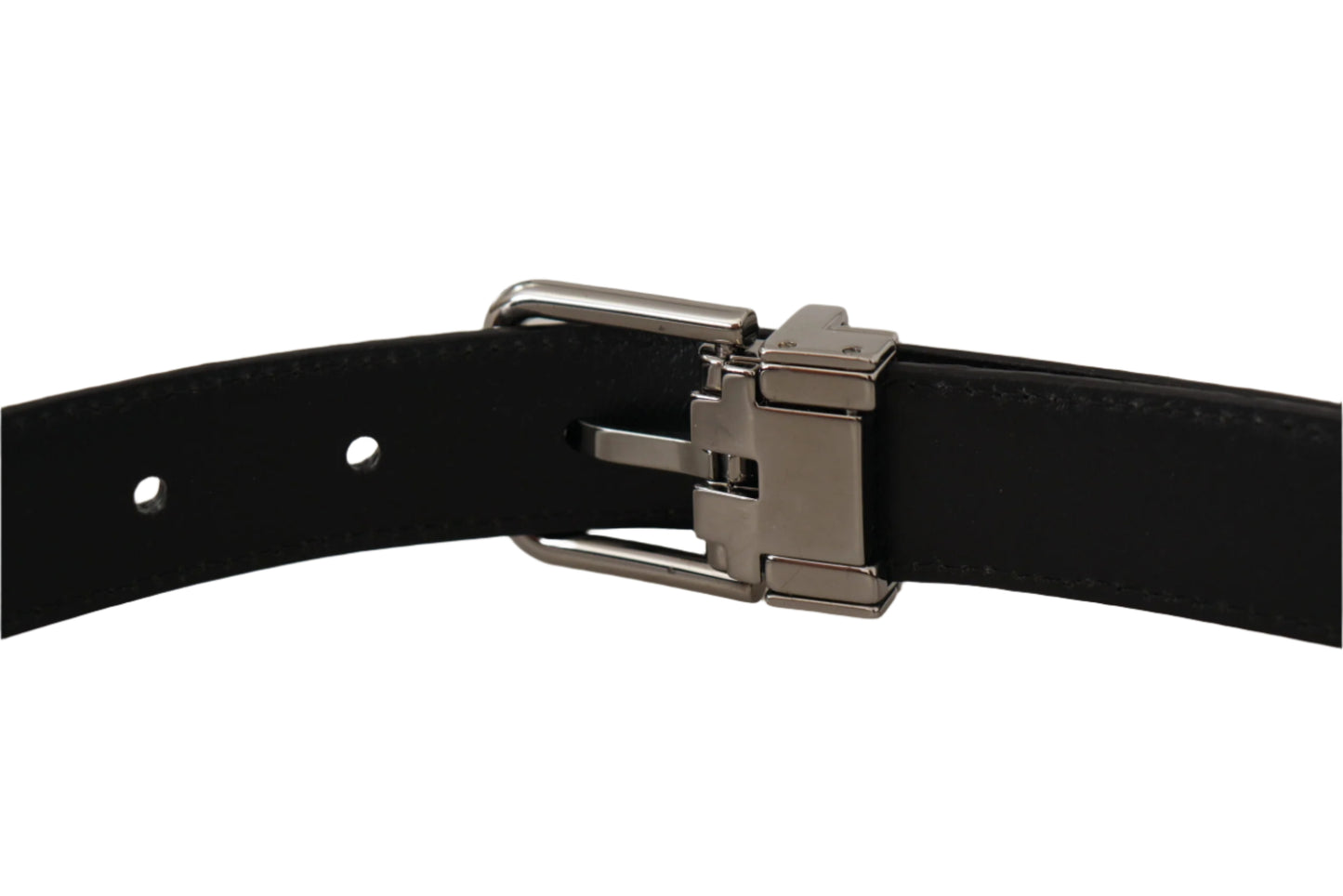 Dolce & Gabbana Red Exotic Leather Metal Logo Buckle Belt