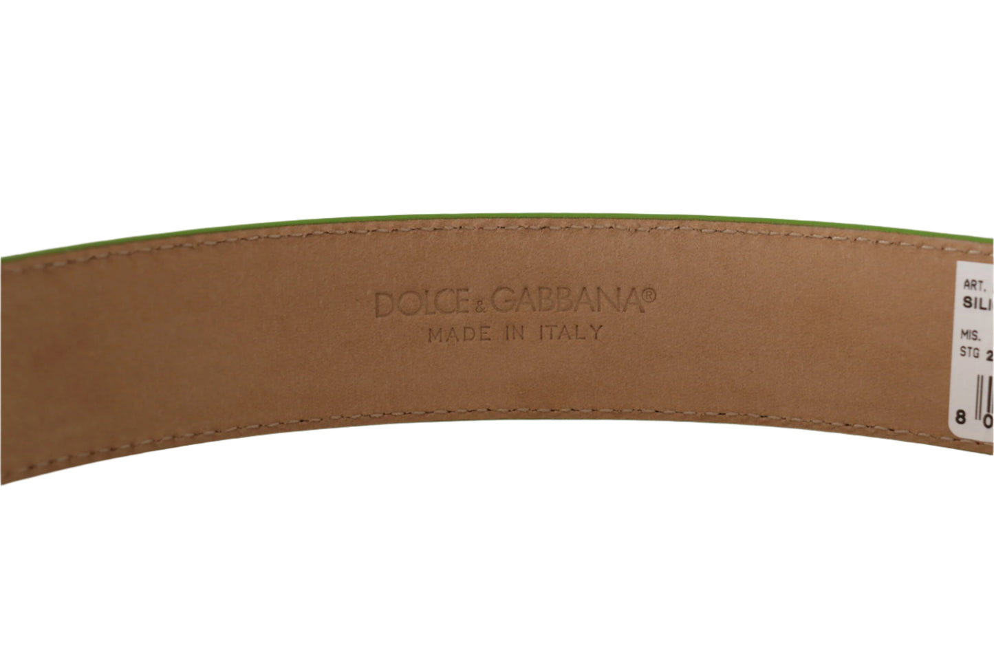 Dolce & Gabbana Green Leather Devotion Heart Micro Bag Headphones Belt