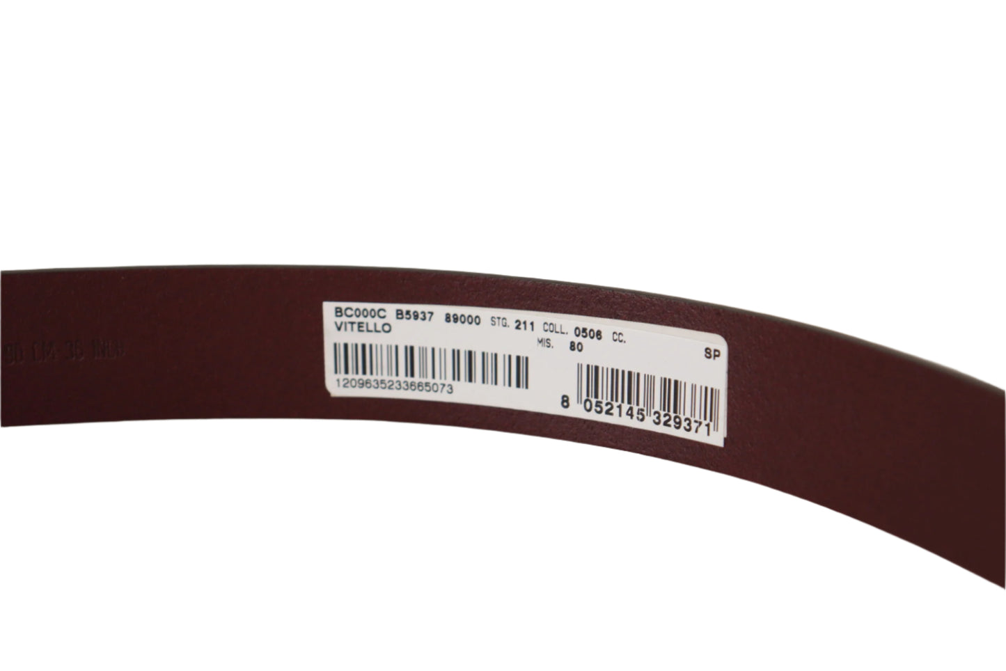 Dolce & Gabbana Maroon Calf Leather Silver Tone Metal Buckle Belt