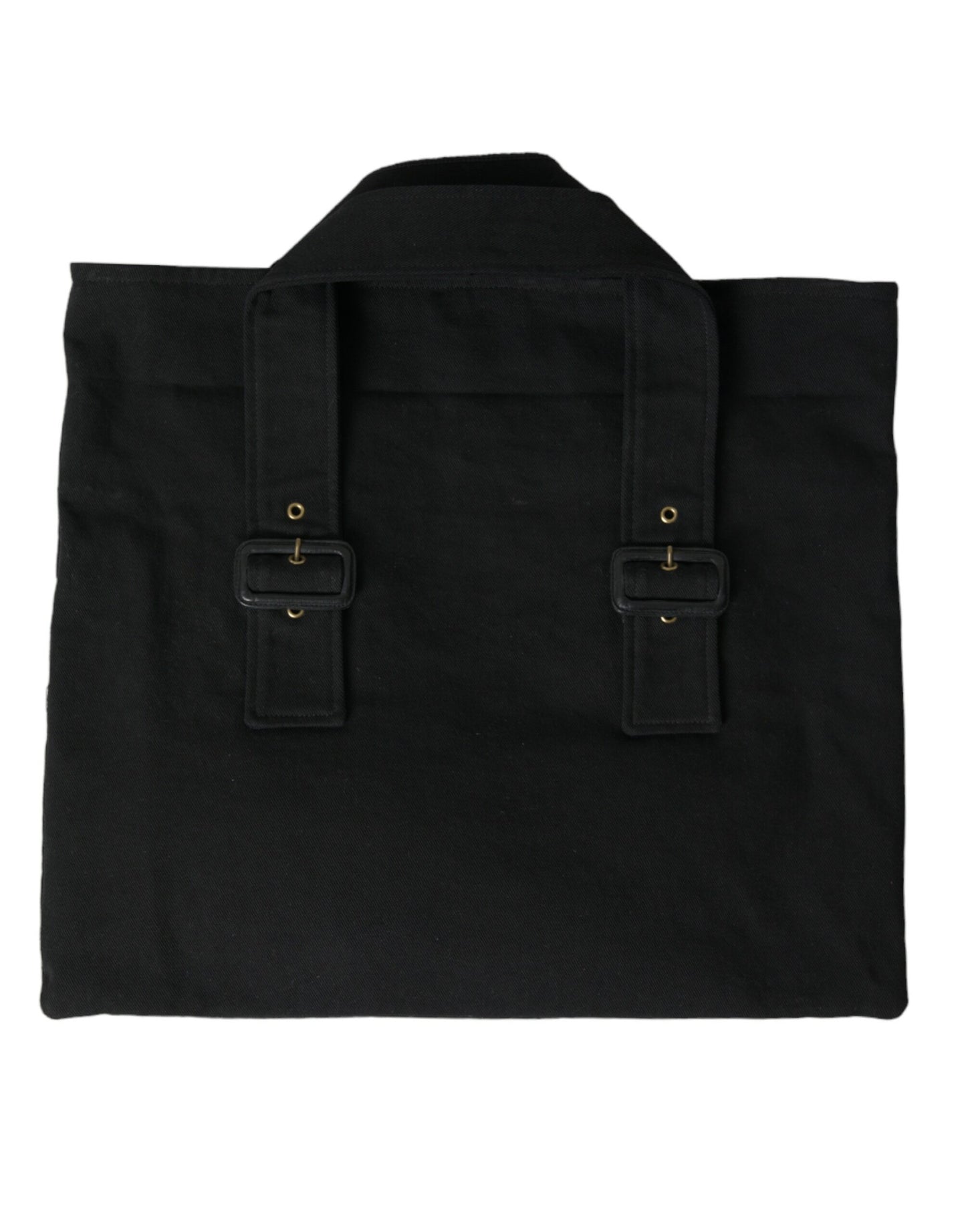 Miu Miu Black Canvas Denim Logo Shoulder Tote Shopping Bag
