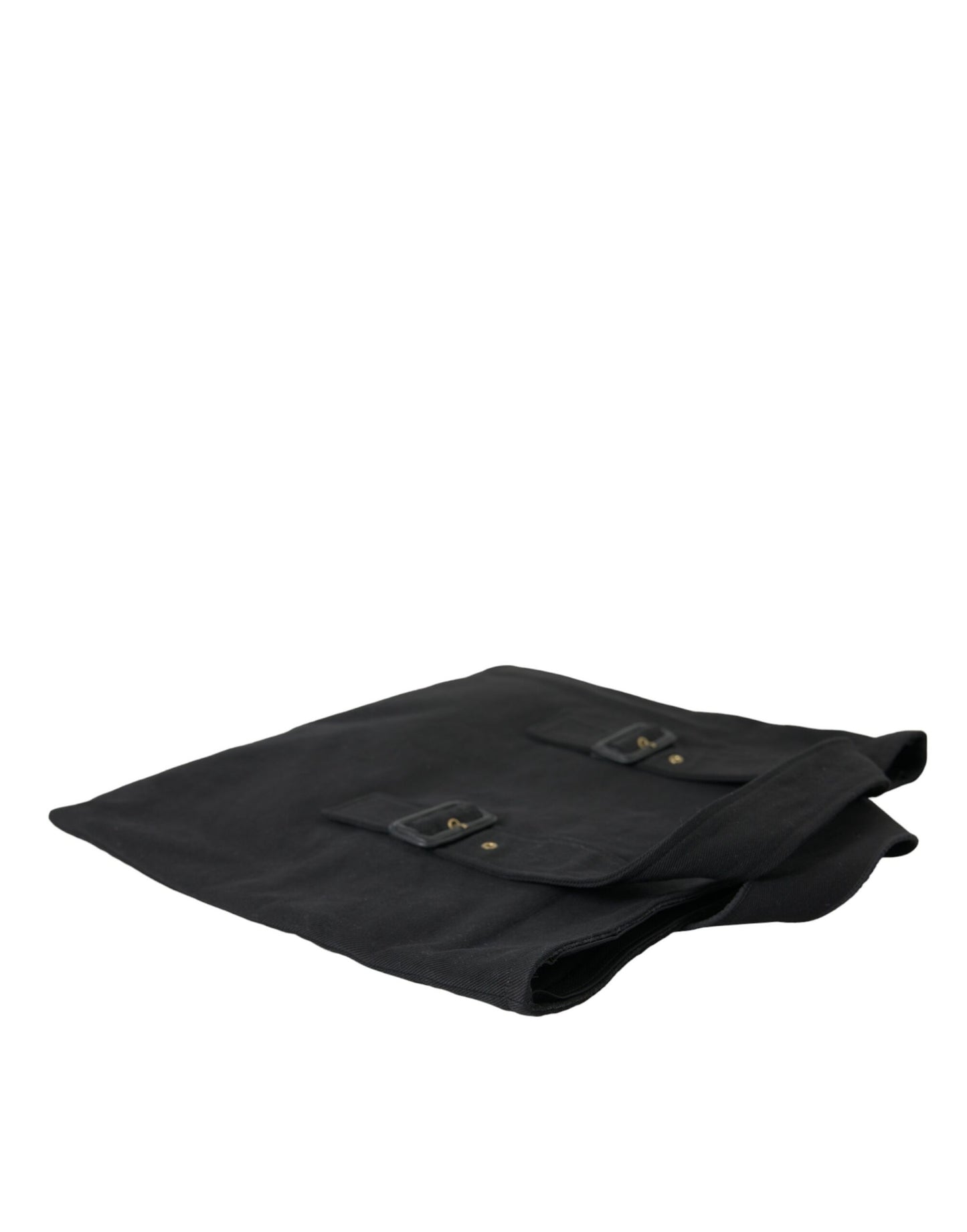 Miu Miu Black Canvas Denim Logo Shoulder Tote Shopping Bag