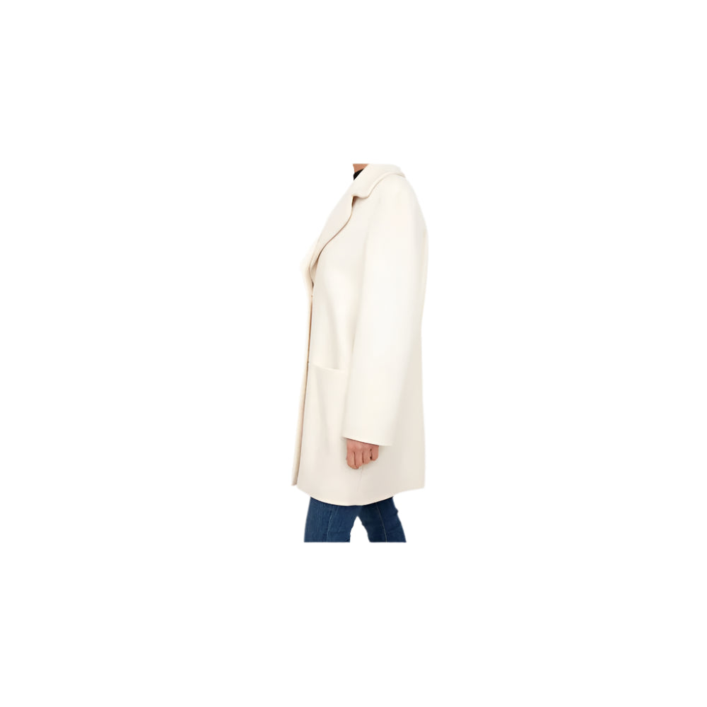 Love Moschino Chic White Winter Elegance Long Coat