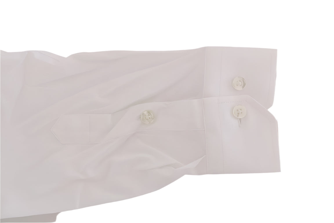 Moschino White Cotton Stretch Slim Fit Dress Shirt