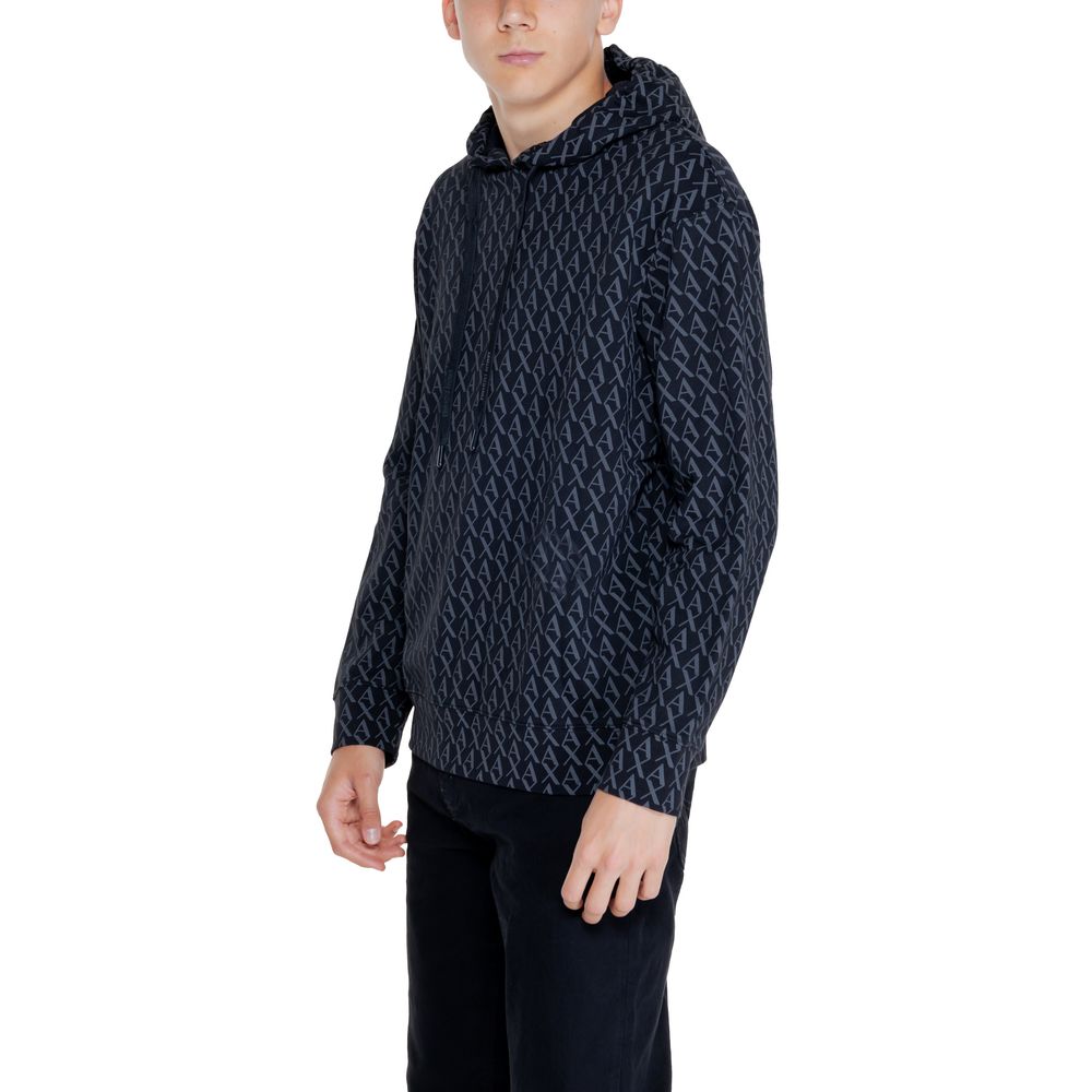 Armani Exchange Black Cotton Hoody