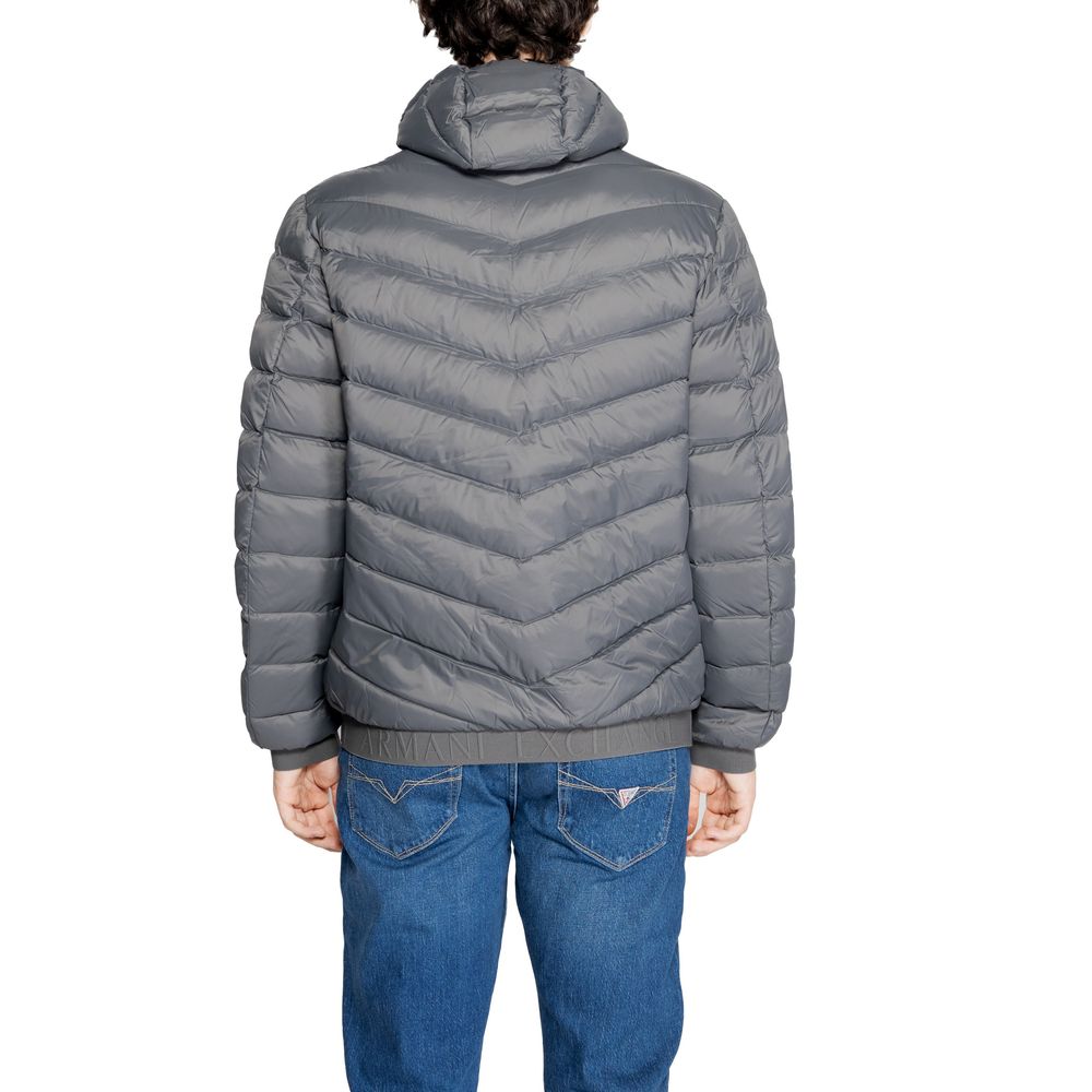 Armani Exchange Gray Polyester Jackets & Coat