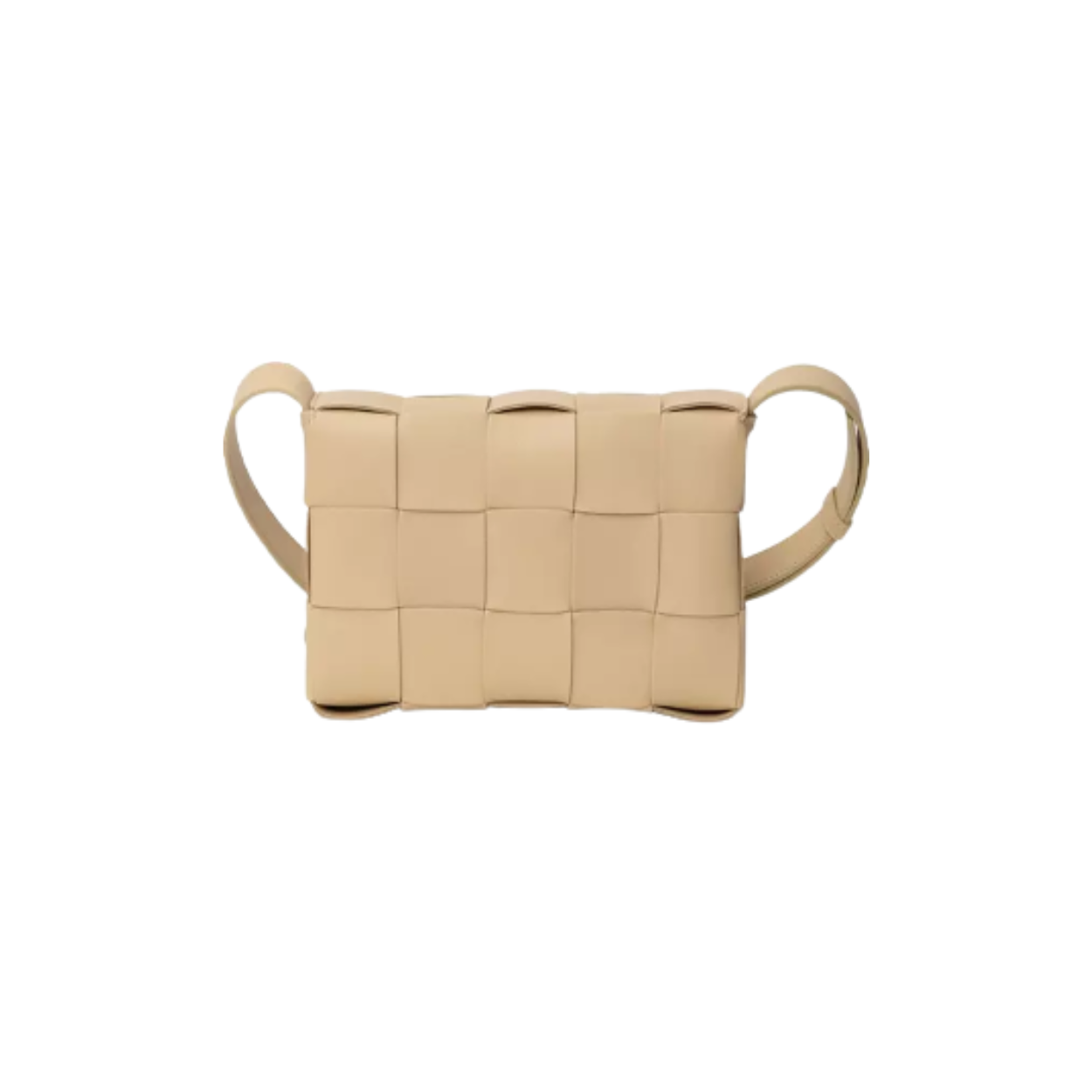 Cassette Crossbody Bag in Intreccio Leather (Medium)