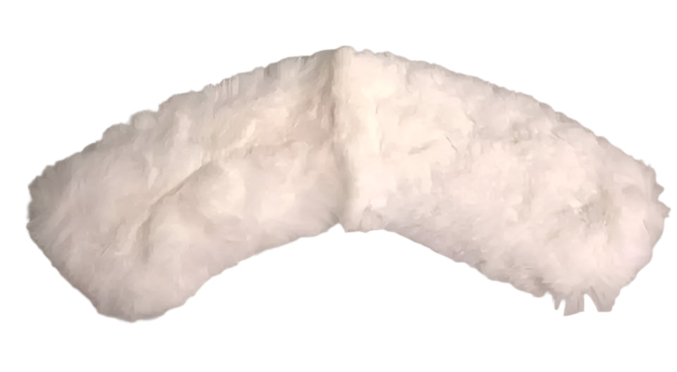 Dolce & Gabbana White Fur Shoulder Collar Wrap Shawl Scarf
