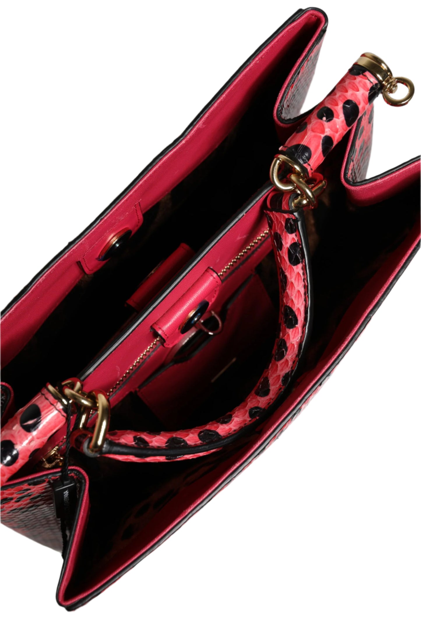 Dolce & Gabbana Pink Exotic Leather Top Handle Tote Crossbody Bag