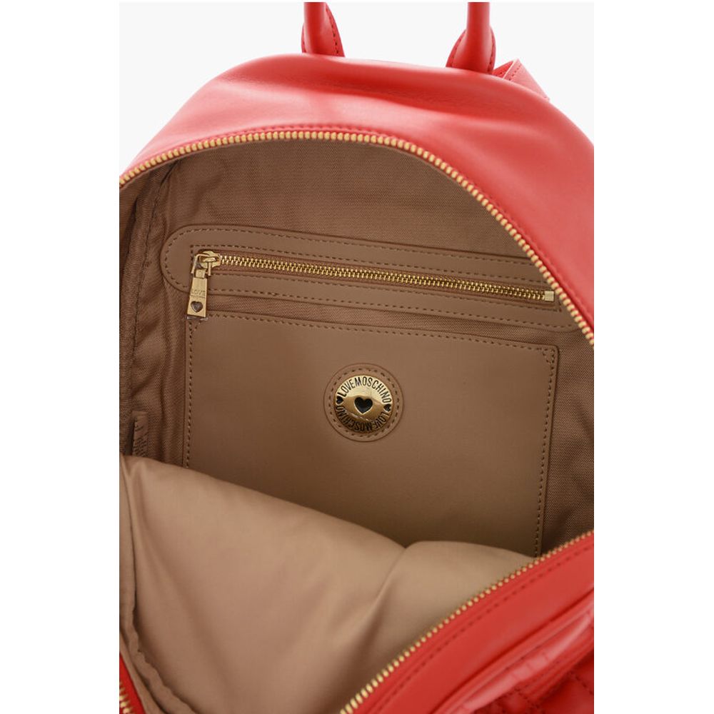 Moschino Red Polyethylene Backpack