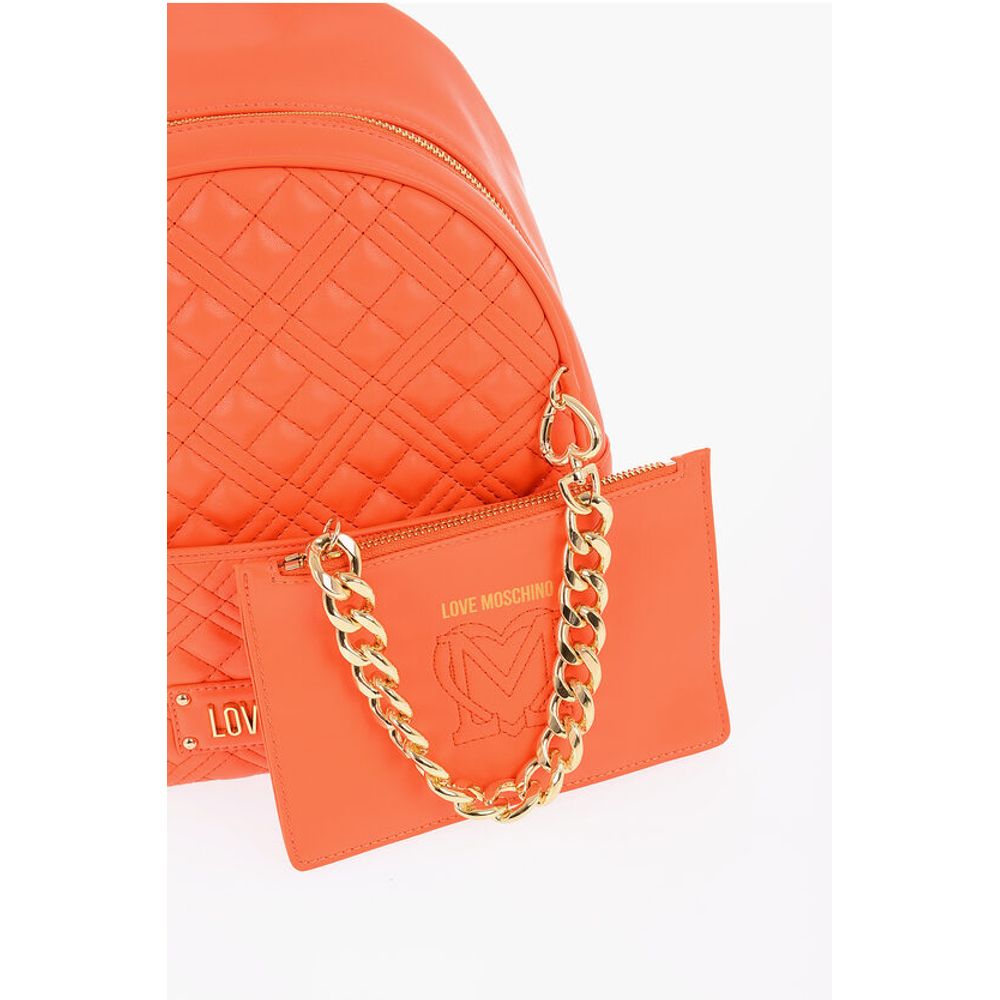 Moschino Orange Polyethylene Backpack