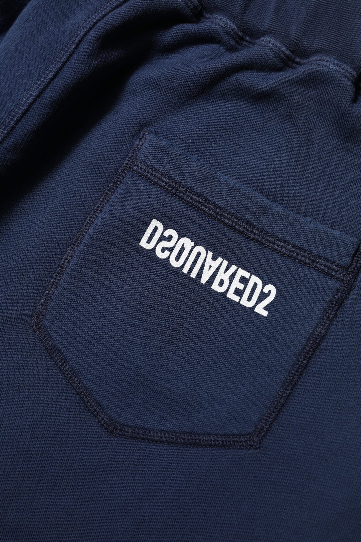 Dsquared² Blue Cotton Mid Waisted Jogger Pants