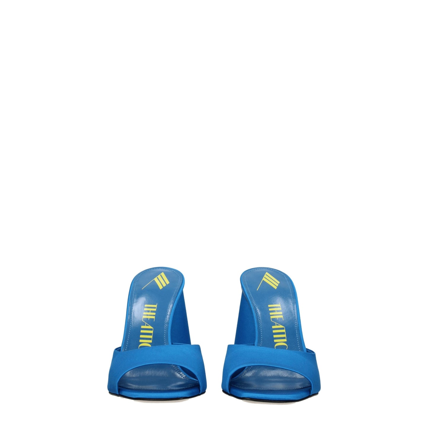 The Attico Light Blue Satin Platforms