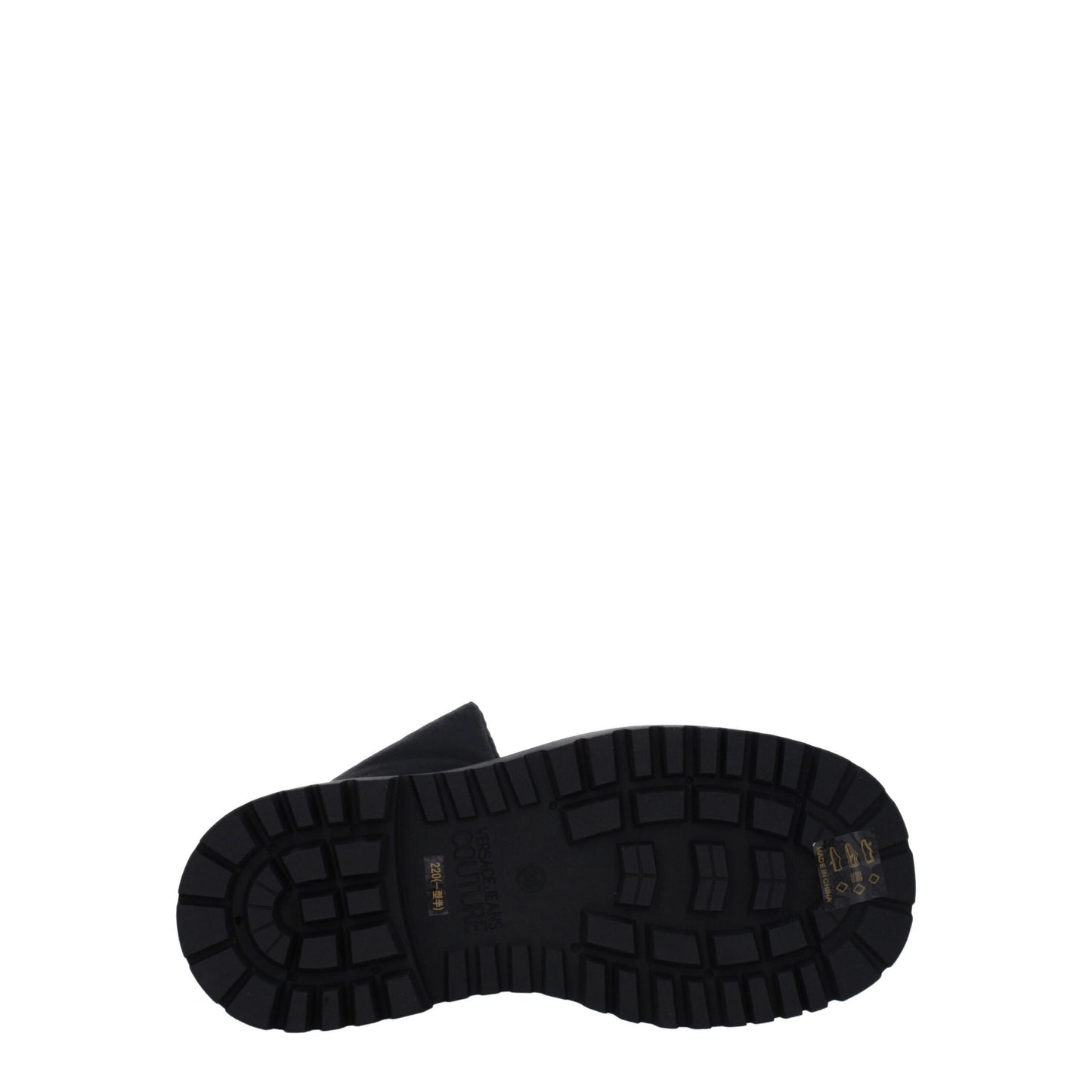 Versace Jeans Black Polyethylene Ankle Boots