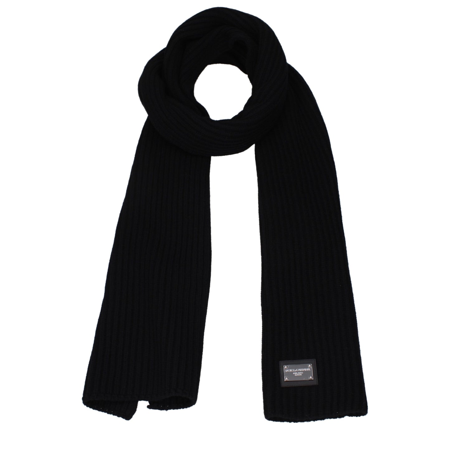Dolce & Gabbana Black Wool Scarves