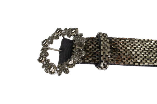 Dolce & Gabbana Crystal Buckle Sequined Waist Belt