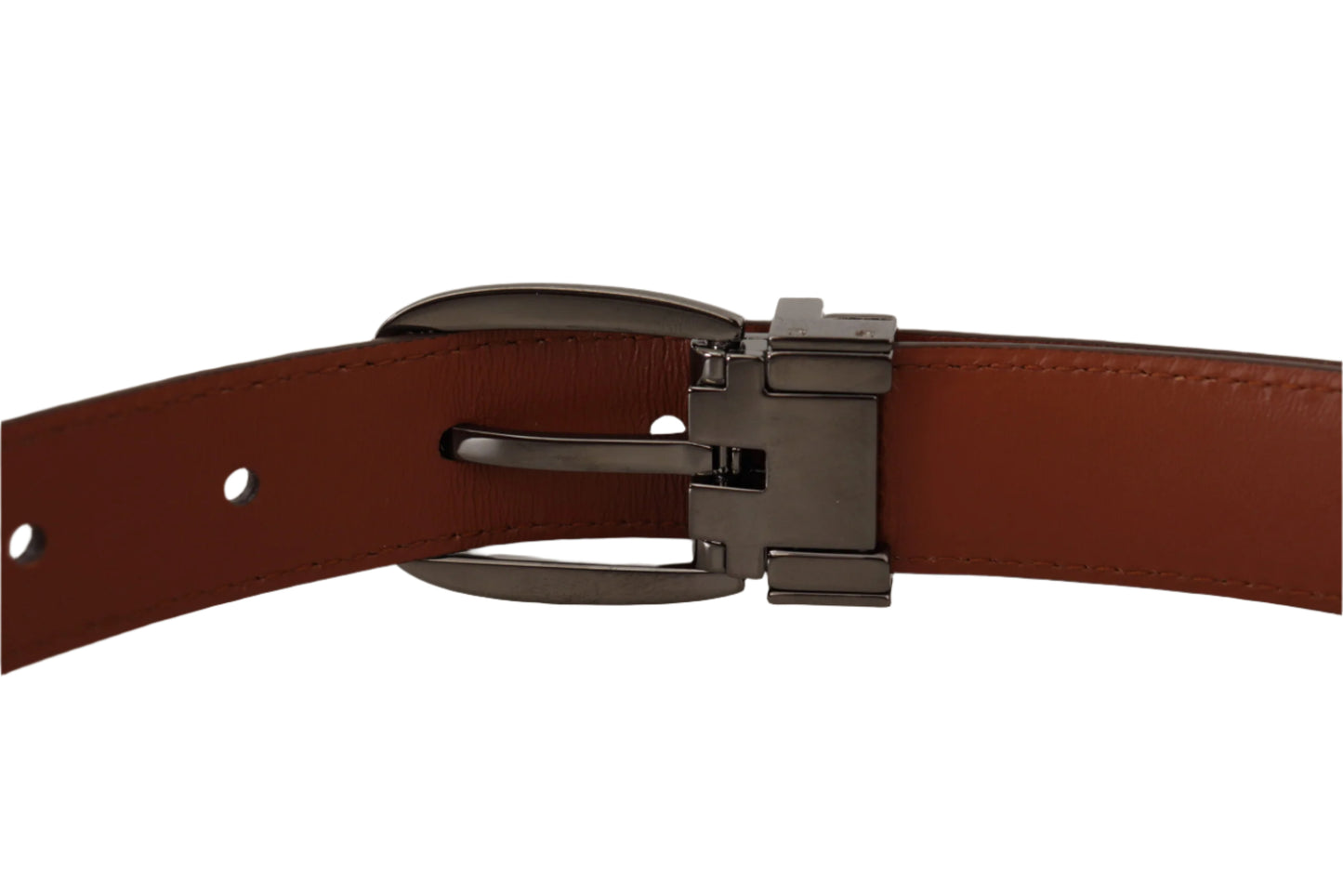 Dolce & Gabbana Brown Leopard Embossed Leather Buckle Belt