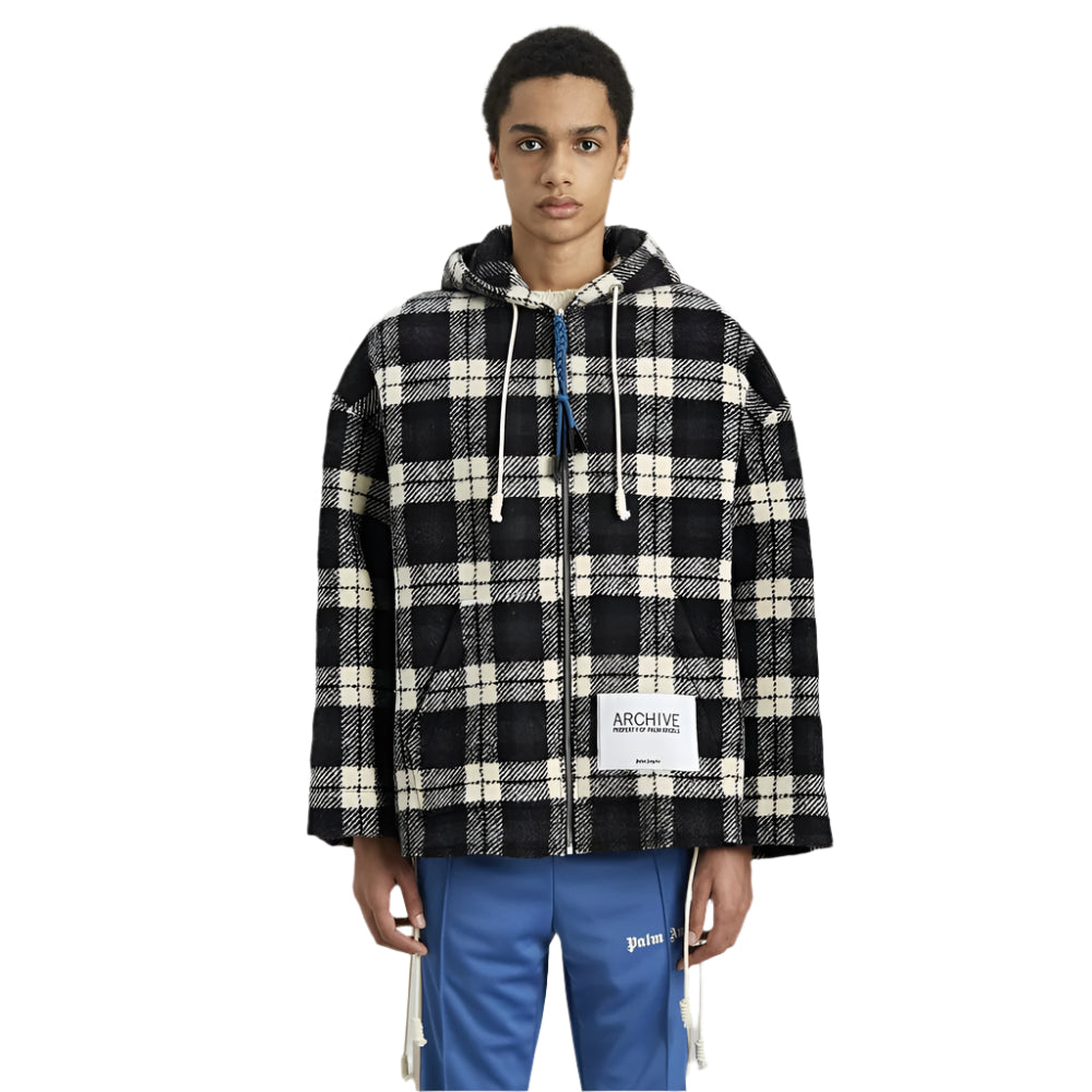Palm Angels Black Cashmere Men Sweater Jacket