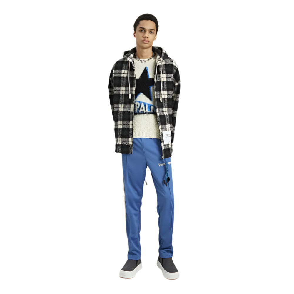 Palm Angels Black Cashmere Men Sweater Jacket