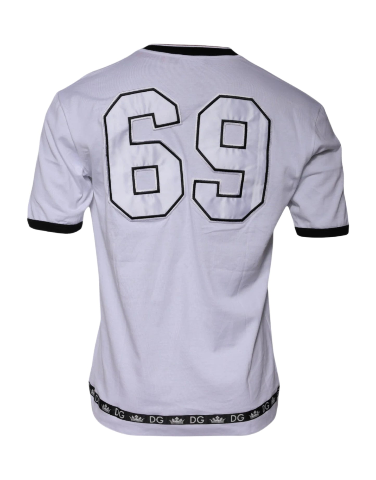 Dolce & Gabbana White Jersey Crew Neck Short Sleeves T-shirt