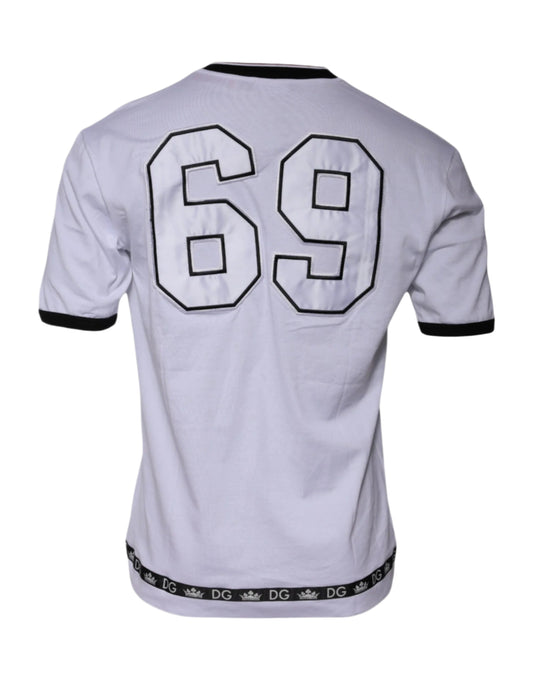 Dolce & Gabbana White Jersey Crew Neck Short Sleeves T-shirt
