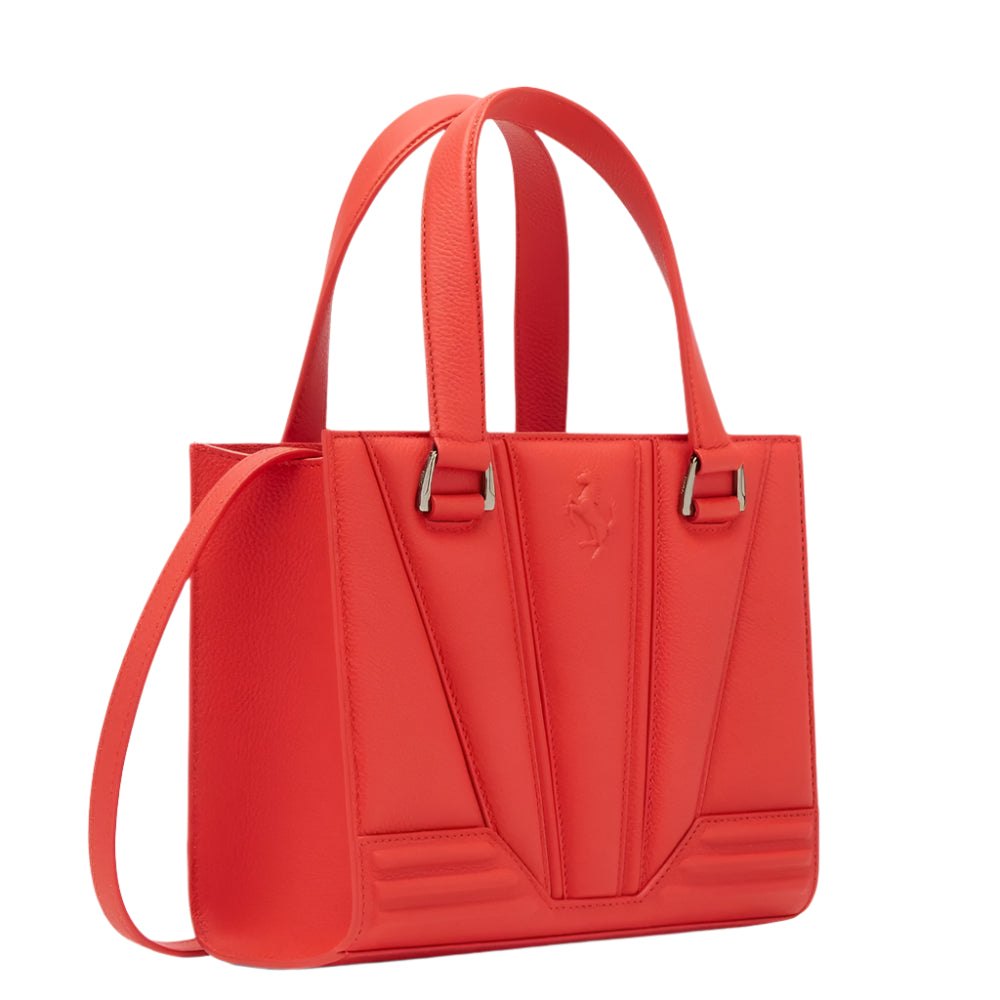 Ferrari Red Leather Handbag