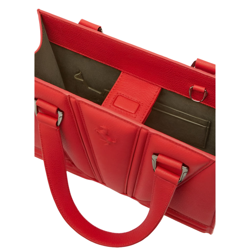 Ferrari Red Leather Handbag