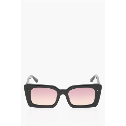 Linda Farrow Black Haircalf Sunglass