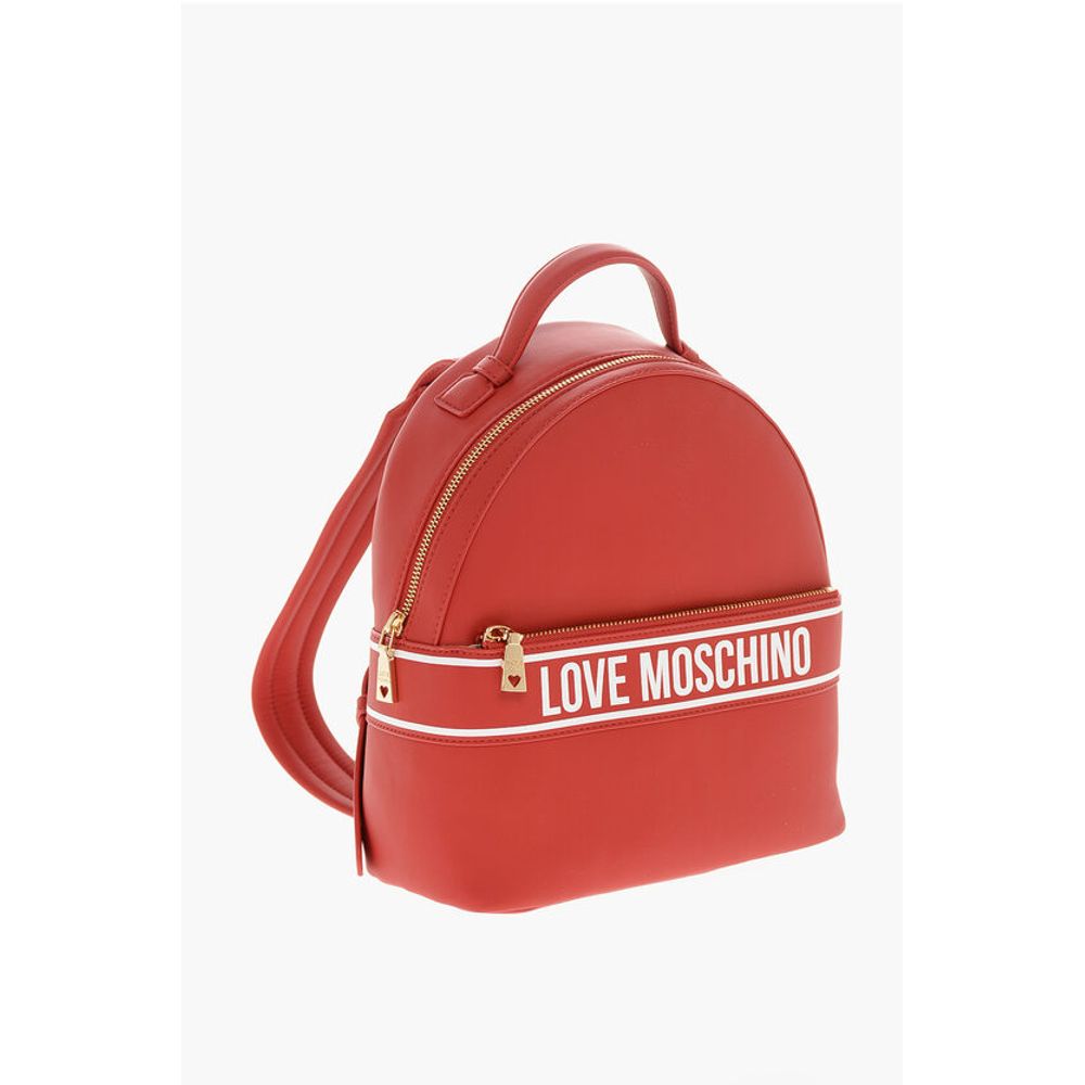 Moschino Red Polyethylene Backpack