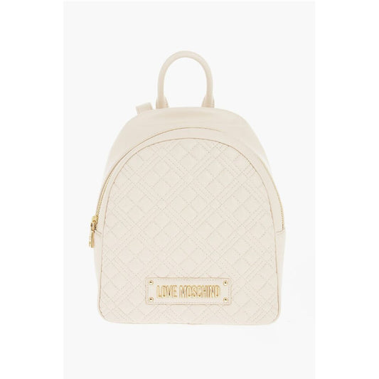 Moschino Beige Polyethylene Backpack