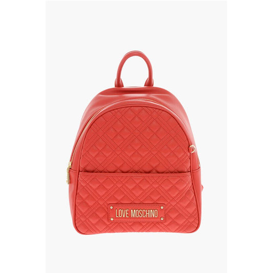Moschino Red Polyethylene Backpack