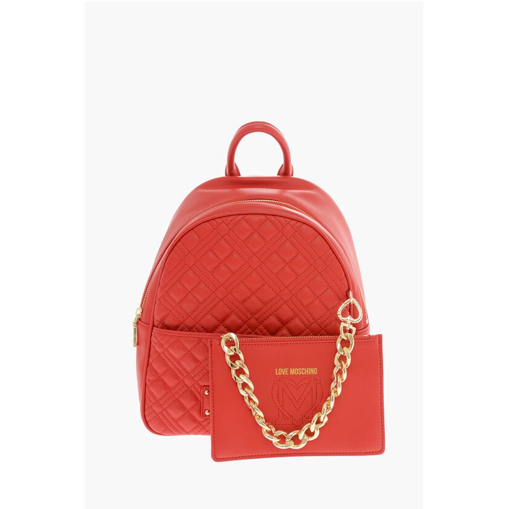 Moschino Red Polyethylene Backpack