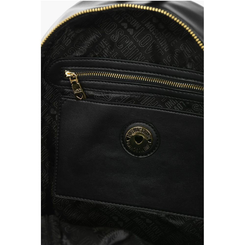 Moschino Black Polyethylene Backpack