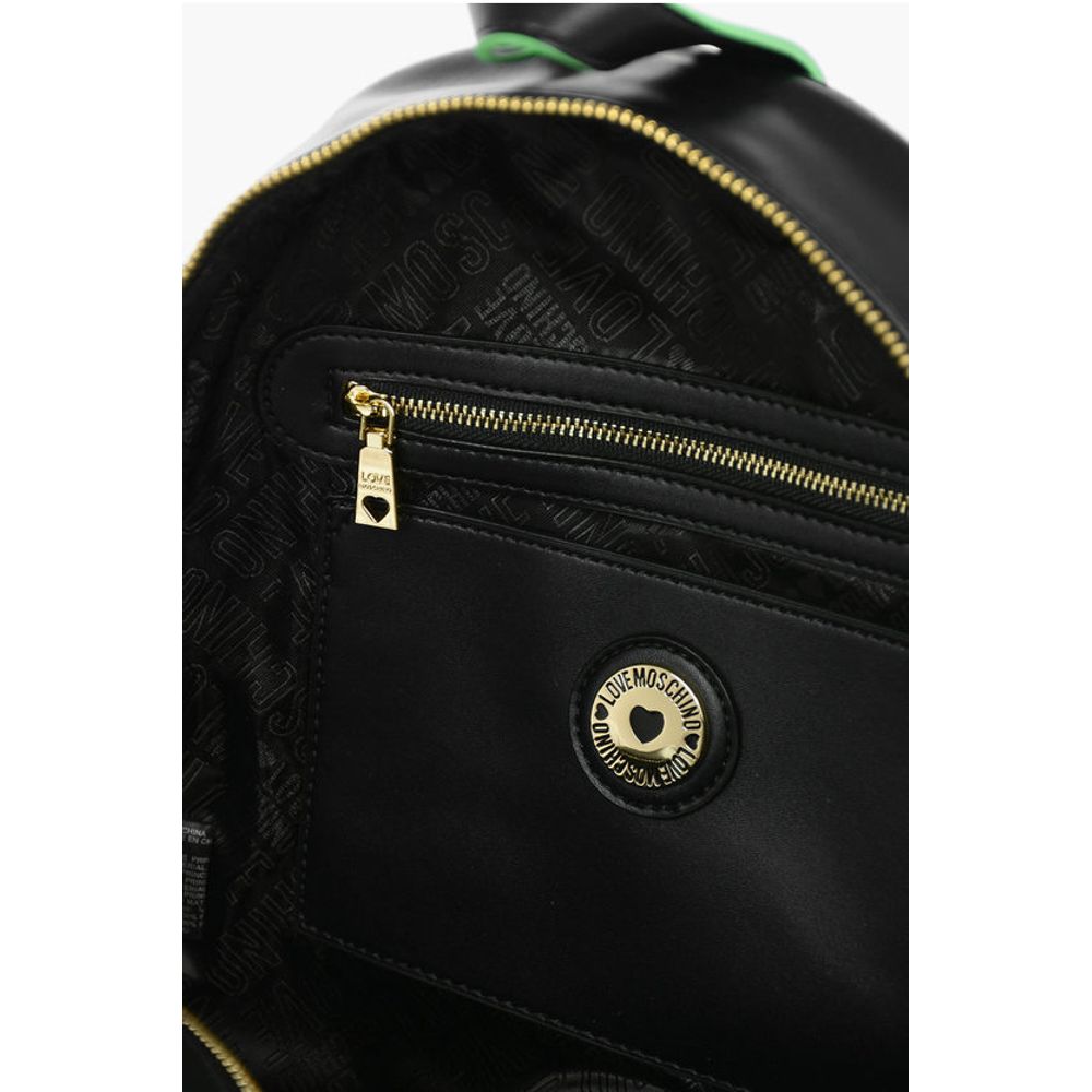 Moschino Black Polyethylene Backpack