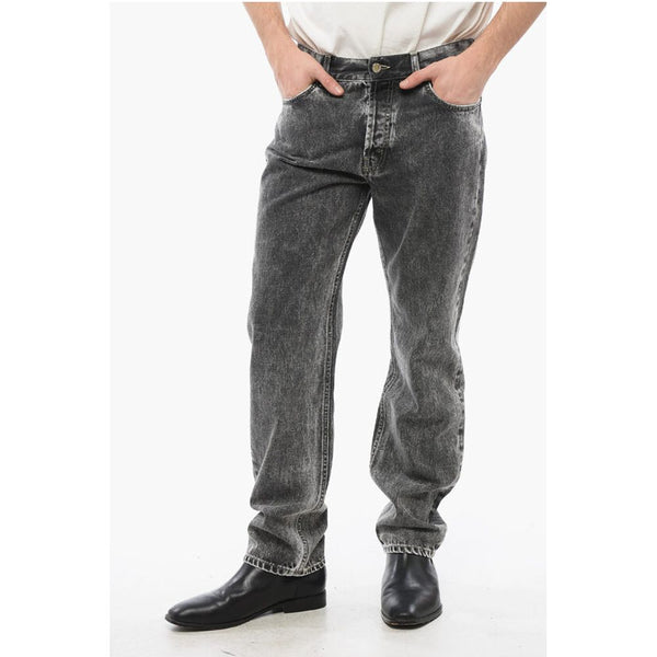 Acid Wash Effect Straight Cut Jeans 20,5cm
