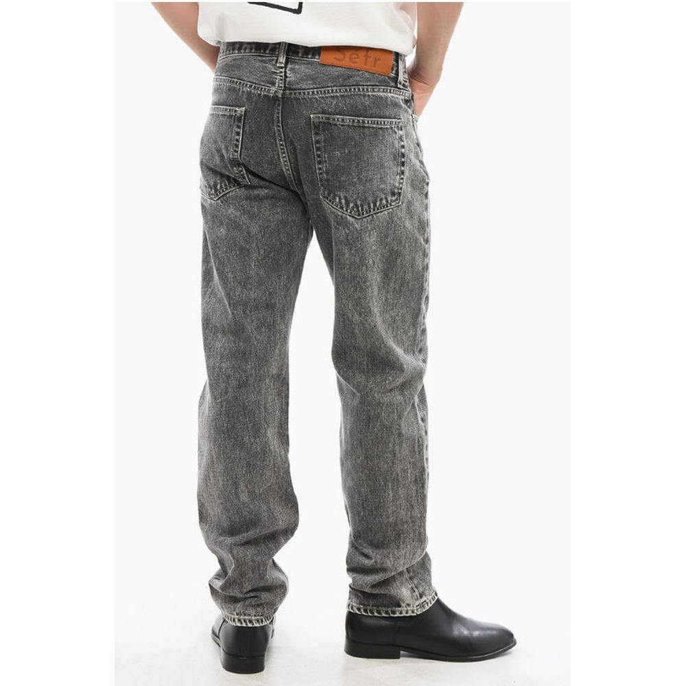 Acid Wash Effect Straight Cut Jeans 20,5cm