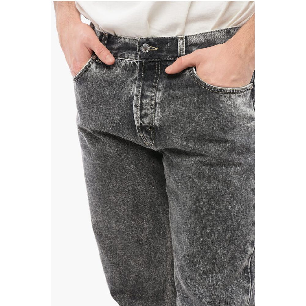 Acid Wash Effect Straight Cut Jeans 20,5cm