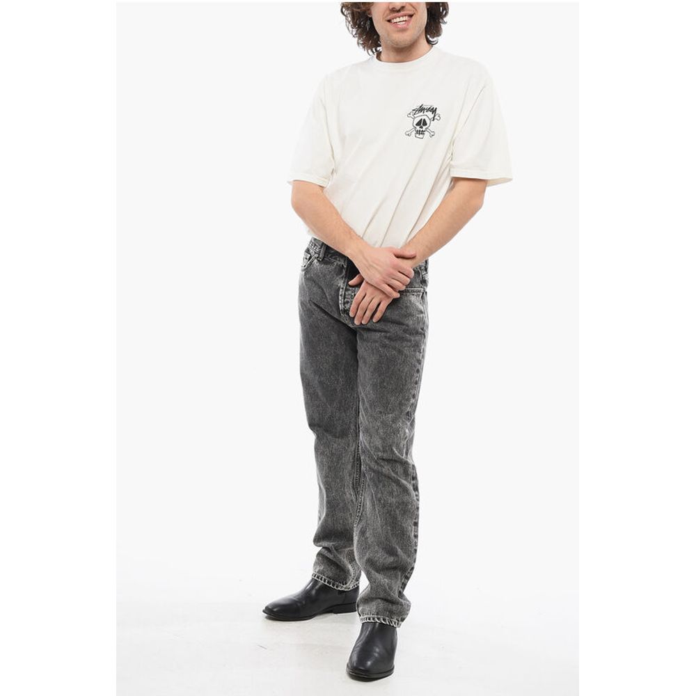 Acid Wash Effect Straight Cut Jeans 20,5cm