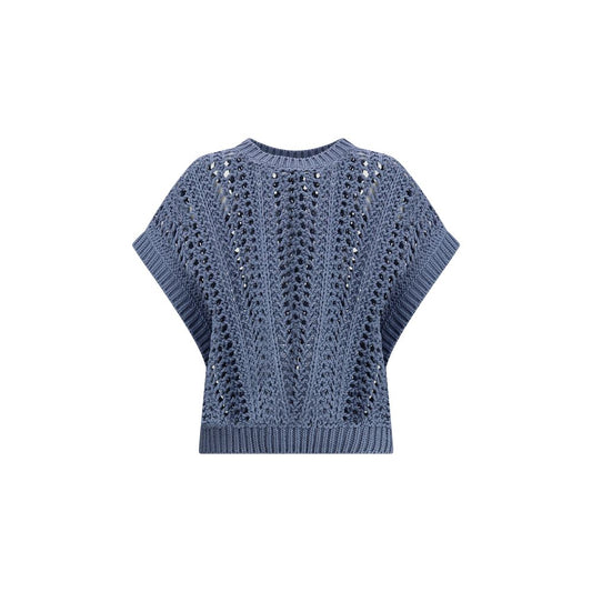 Brunello Cucinelli Lace-knit  Vest