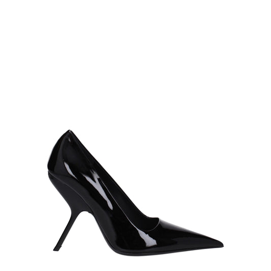 Salvatore Ferragamo Black Leather Broch