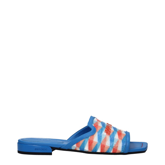 Jimmy Choo Light Blue Fabric Slipper