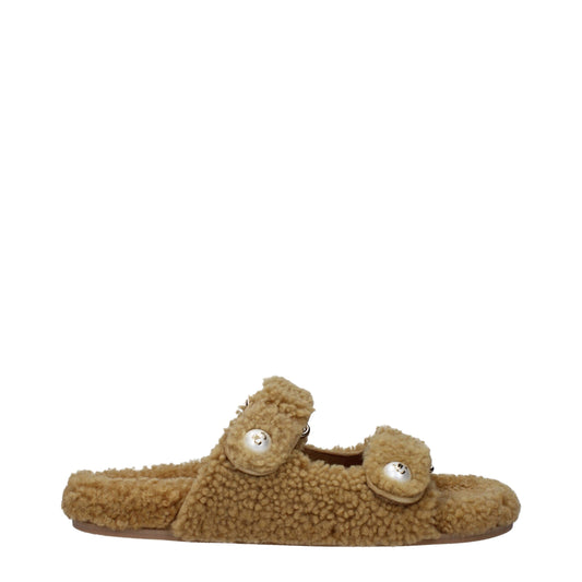 Jimmy Choo Brown Fabric Slipper